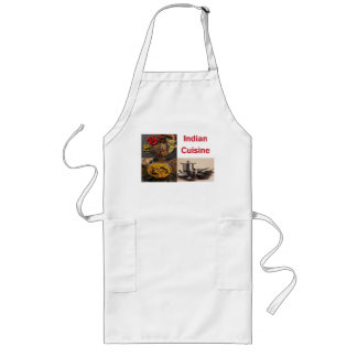Indian Cuisine Chef’s Apron – Traditional Food Art Lange Schürze