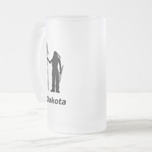 Indian Dakota Mattglas Bierglas (Vorderseite Links)