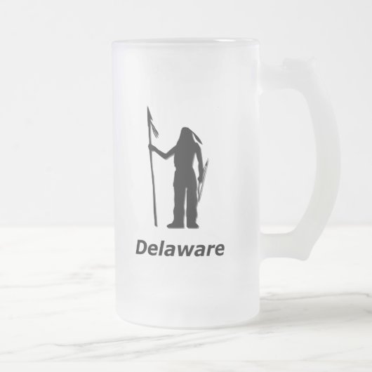 Indian Delaware Mattglas Bierglas (Rechts)