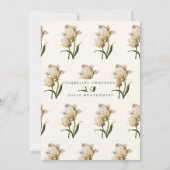 Indian Desi Wildblume Wedding Einladung (Rückseite)