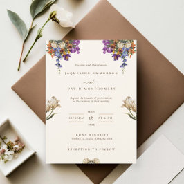 Indian Desi Wildblume Wedding Einladung