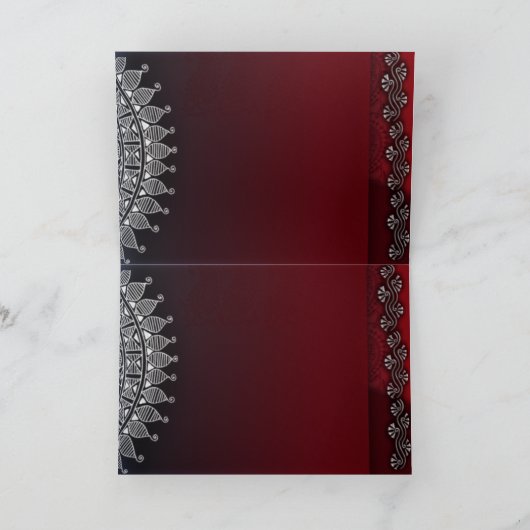 Indian Design Card Ankündigung (Innenseite)