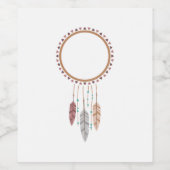 Indian Dream Catcher Weinetikett (Einzelnes Label)
