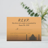 Indian Dream Wedding RSVP Card Einladung (Stehend Vorderseite)