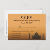 Indian Dream Wedding RSVP Card Einladung (Vorne/Hinten)