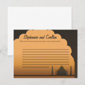 Indian Dream Wedding Writable Advice Card Hinweiskarte (Vorne/Hinten)