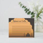 Indian Dream Wedding Writable Advice Card Hinweiskarte (Stehend Vorderseite)