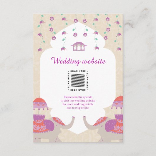 Indian Elegance Hochzeit Begleitkarte (Vorderseite)