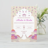 Indian Elegance Hochzeit Einladung (Stehend Vorderseite)