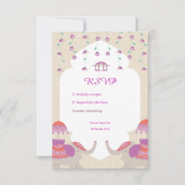 Indian Elegance Hochzeit RSVP Karte