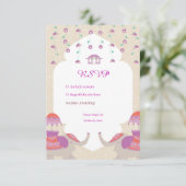 Indian Elegance Hochzeit RSVP Karte (Stehend Vorderseite)