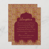 Indian elegant floral gold einladung (Vorne/Hinten)