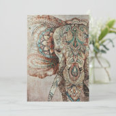 Indian Elephant Einladung (Stehend Vorderseite)