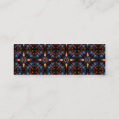 Indian Elephant Floral Black Website Card Mini Visitenkarte (Rückseite)