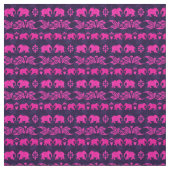 Indian Elephant Pink Blue Sari Muster Stoff (Muster)