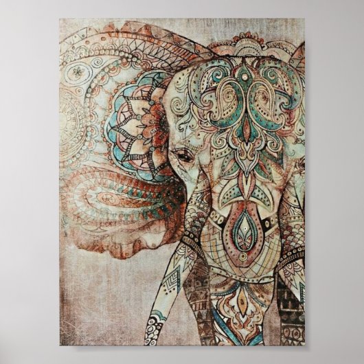 Indian Elephant Poster (Vorne)