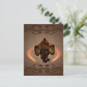 Indian Elephant Postkarte (Stehend Vorderseite)