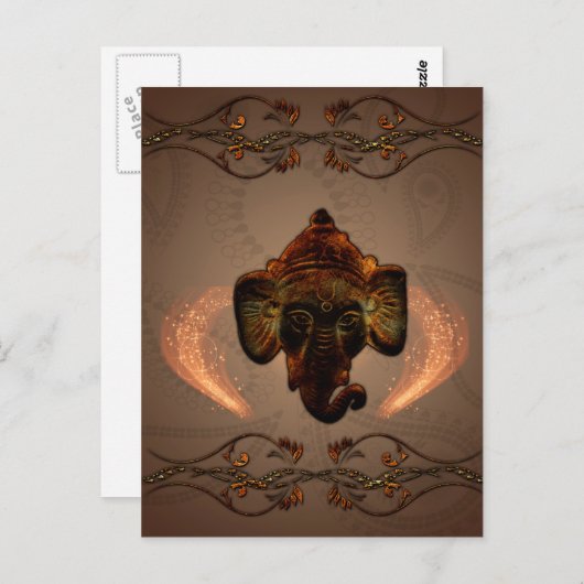 Indian Elephant Postkarte (Vorne/Hinten)