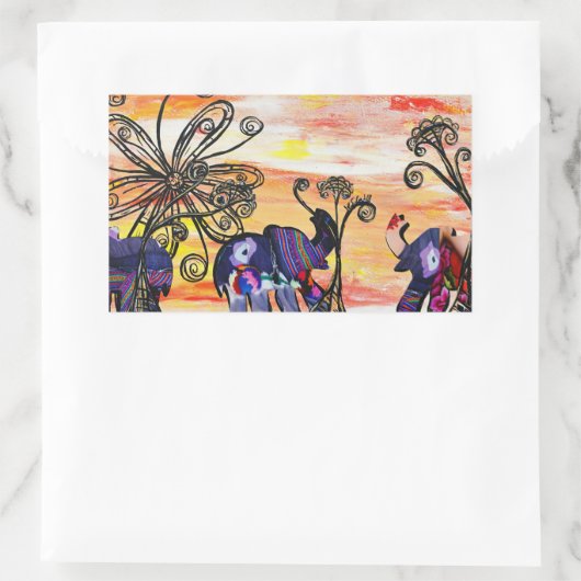 Indian Elephant Stickers (Tasche)