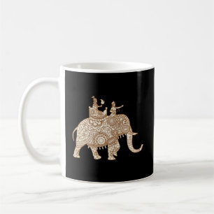 Indian Elephant Style Elephant Rider Paisley Kaffeetasse