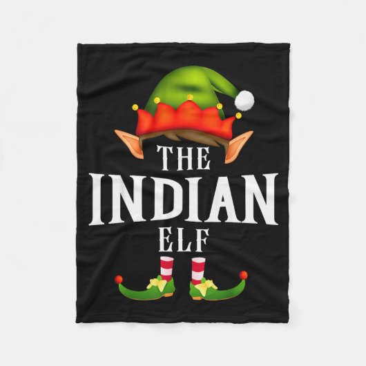 Indian Elf Group Funny Christmas Pajama Party  Fleecedecke (Vorderseite)