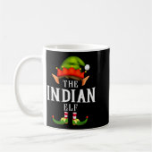 Indian Elf Group Funny Christmas Pajama Party Kaffeetasse (Links)