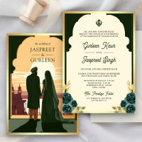 Indian Ethnic Dark Green Anand Karaj Sikh Wedding
