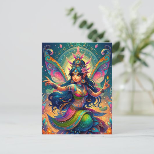 Indian Fairy Postkarte (Stehend Vorderseite)
