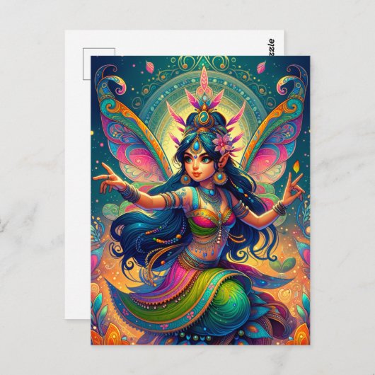 Indian Fairy Postkarte (Vorne/Hinten)