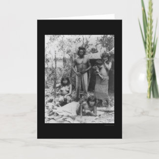 Indian Family in the Amazon in Brazil 1902 Karte