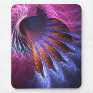 Indian Feathers Fraktal Mousepad