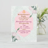 Indian First Rice Feeding Ritual Invitation Card Einladung (Stehend Vorderseite)