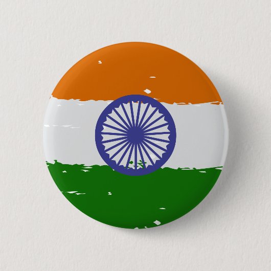 INDIAN FLAG mit Pinselwirkung Button (Vorderseite)