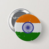 INDIAN FLAG mit Pinselwirkung Button (Vorne & Hinten)
