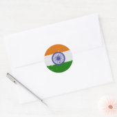 INDIAN FLAG mit Pinselwirkung Runder Aufkleber (Umschlag)