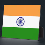 Indian Flag Plaque Fotoplatte<br><div class="desc">Phantastische Plaque mit Flagge von Indien. Dieses Produkt ist anpassbar.</div>