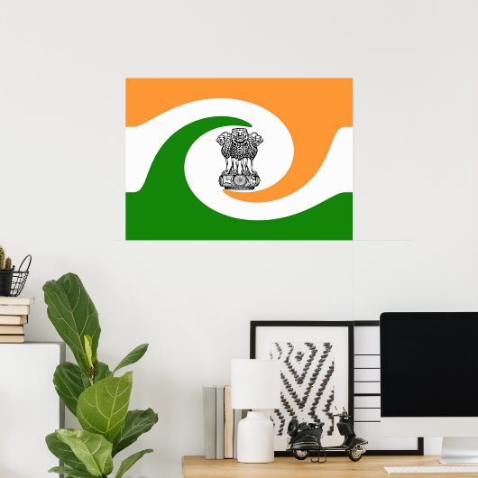 Indian flag poster (Heimbüro)