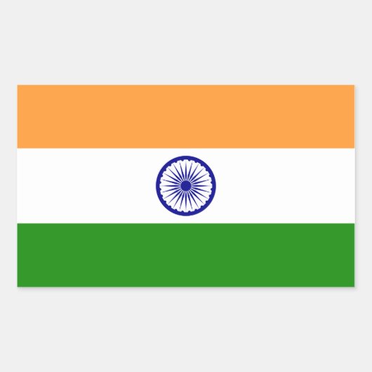 Indian* Flaggenaufkleber Rechteckiger Aufkleber (Vorderseite)