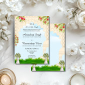 Indian Floral Arch Hochzeitsempfang Einladung