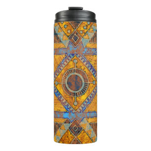 Indian Floral Paisley: Ethnische Medallion. Thermosbecher