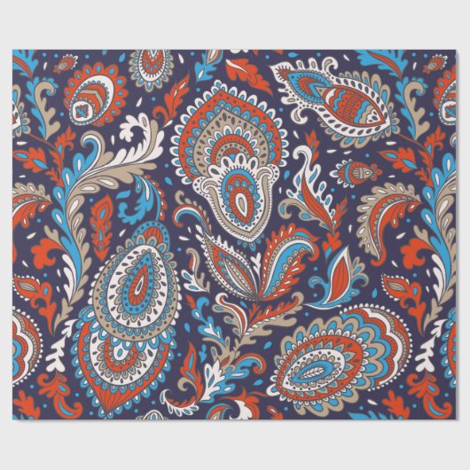 Indian floral paisley medallion pattern. Ethnic Ma Geschenkpapier (Flach)