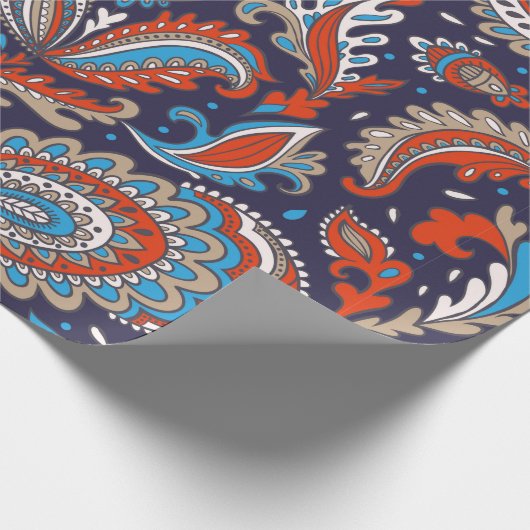 Indian floral paisley medallion pattern. Ethnic Ma Geschenkpapier (Ecke)