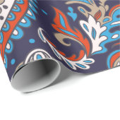 Indian floral paisley medallion pattern. Ethnic Ma Geschenkpapier (Rolleneckpunkt)