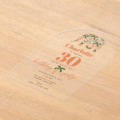 Indian Floral Paisley Ornate Elephants Birthday Acryleinladungen (Ablage )