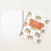 Indian Floral Paisley Ornate Elephants Custom Name Planer (Anzeige)