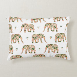 Indian Floral Paisley Ornate Elephants Dekokissen