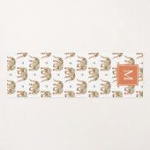 Indian Floral Paisley Ornate Elephants Monogrammed Yogamatte (Vorderseite (Horizontal))