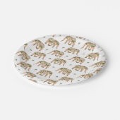 Indian Floral Paisley Ornate Elephants Pappteller (Schrägansicht)
