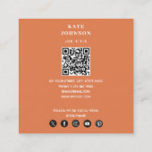 Indian Floral Paisley Ornate Elephants Quadratische Visitenkarte (Rückseite)