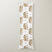 Indian Floral Paisley Ornate Elephants Seitenschläferkissen (Vorderseite Vertikal)